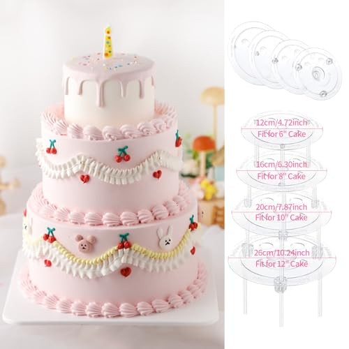 Cake Pin Sticks Set, 16 Pieces Plastic Cake Sticks Support Rods with 4 Cake gallery