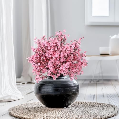 21 Stems Babys Breath Artificial Flowers, 5 Branches Per Stem Spring Decor Pink gallery