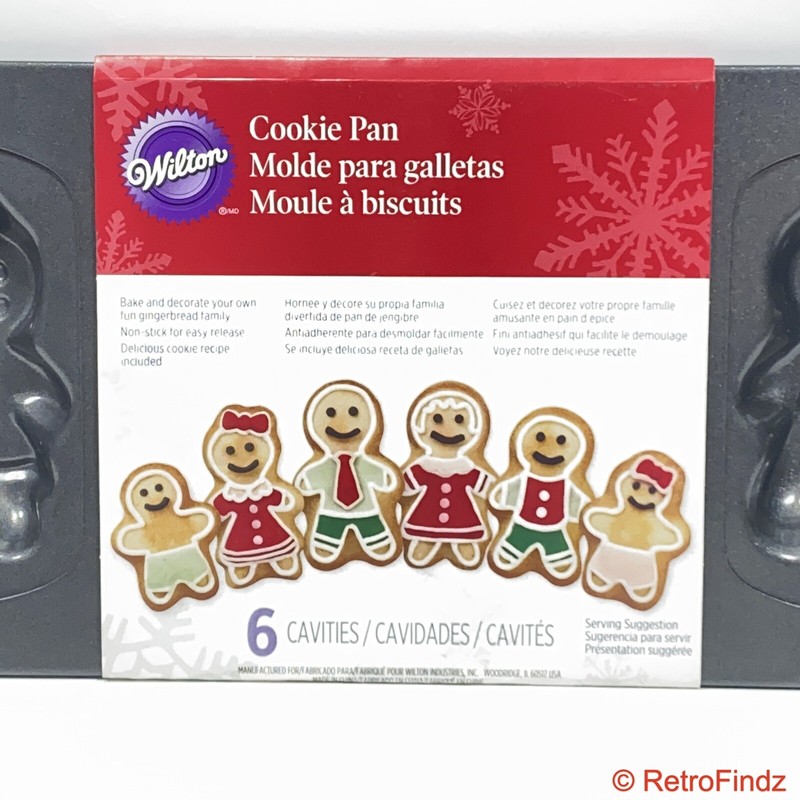Wilton Gingerbread Family Shaped Cookie 6 Cavity Pan #6933 - New/Sealed gallery