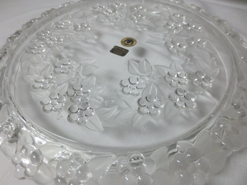 Beautiful Original Walther Glas Kristaliglas Cristallin Cake Plate 13″ Mikasa