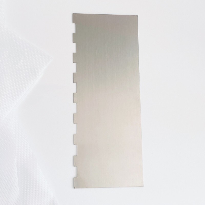 Dual Metal Cake Scraper Smoother and Stripe with Ruler Icing Smoother Tool gallery
