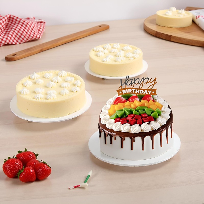 10 PCS 13.5 Inch White Round Cake Drums 1/4 Inch Thick Sturdy Cardboard gallery