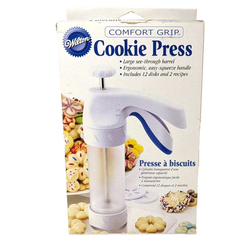 Wilton Comfort Grip Cookie Press Includes 11 Design Discs Easter Holiday Cookies
