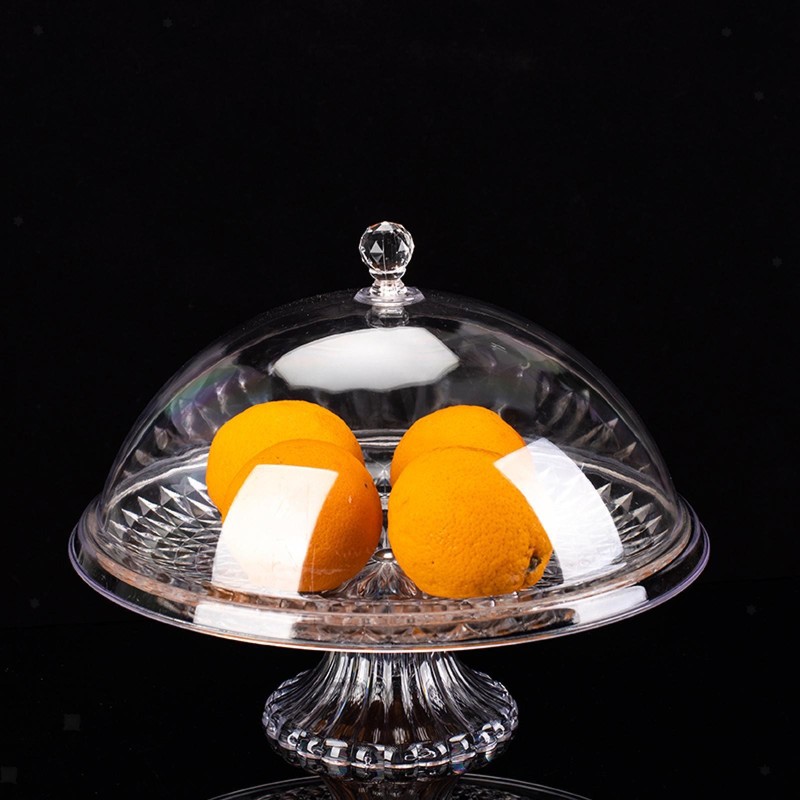 Serving Plate Platter Nuts Tray Bread Plates Cheese Board Cake Stand with Dome