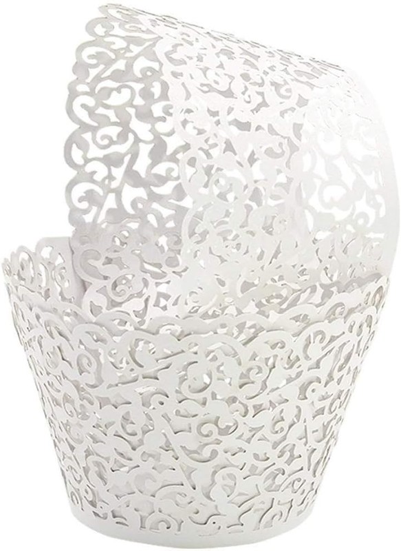 100pcs Cupcake Wrappers Artistic Bake Cake Paper Cups Little Vine Lace