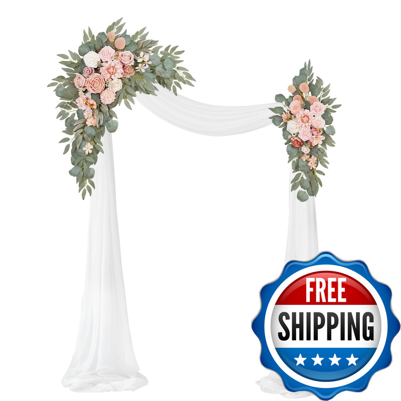 Weieryue Artificial Wedding Arch Flowers Kitpack Of 32Pcs Artificial Flower