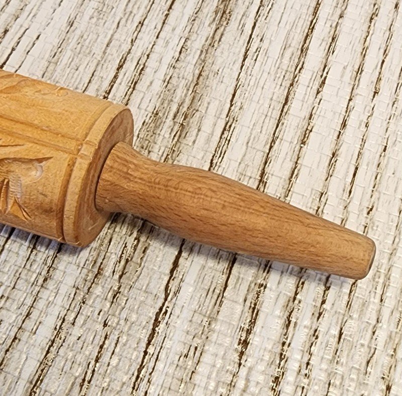 Vintage Embossed Wood Rolling Pin Various Birds and Flowers 16 Designs Patterns gallery