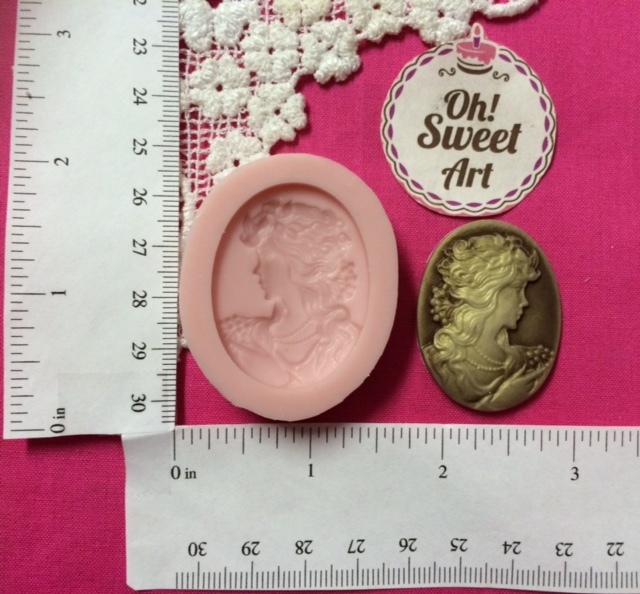 Lady Cameo III Silicone Mold Food Cake Decoration soap Cupcake (FDA) gallery