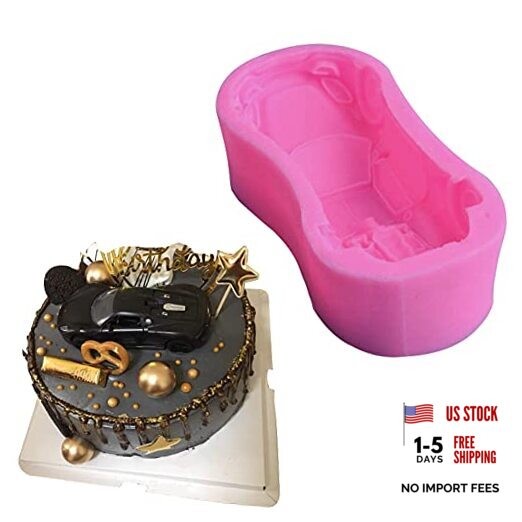 3D Fondant Sports Car Silicone Cake Mould, Racing Shape Chocolate Mooncake