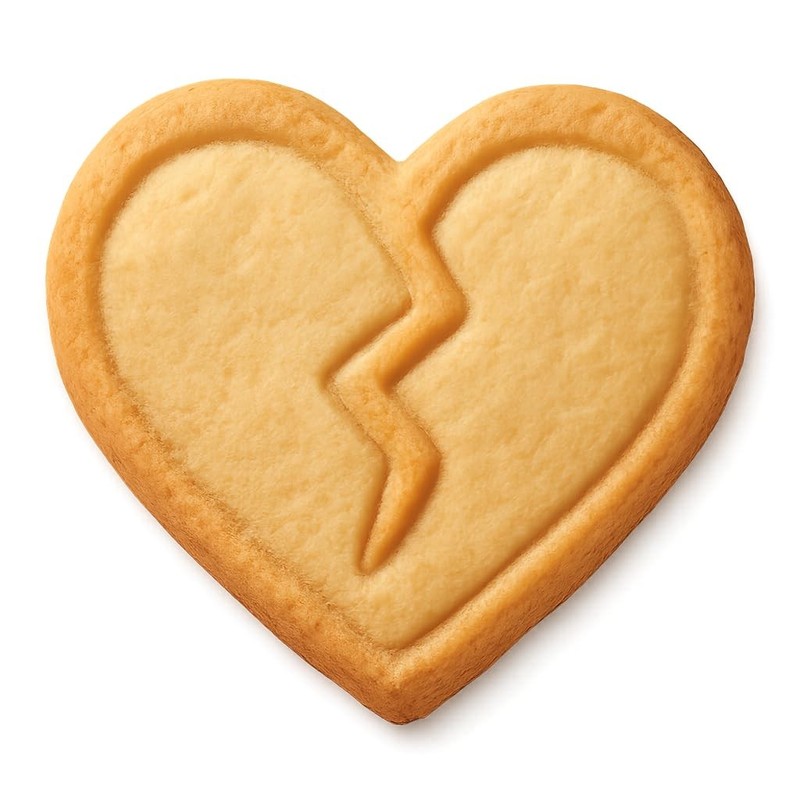 Torn Heart Cookie Cutter & Stamp, Fondant & Clay – 4×3.8