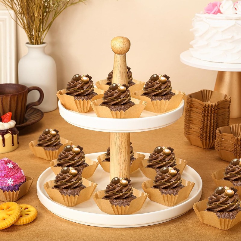 350 Pcs Square Mini Cupcake Liners Disposable Brownie Baking Pan Liners Paper gallery