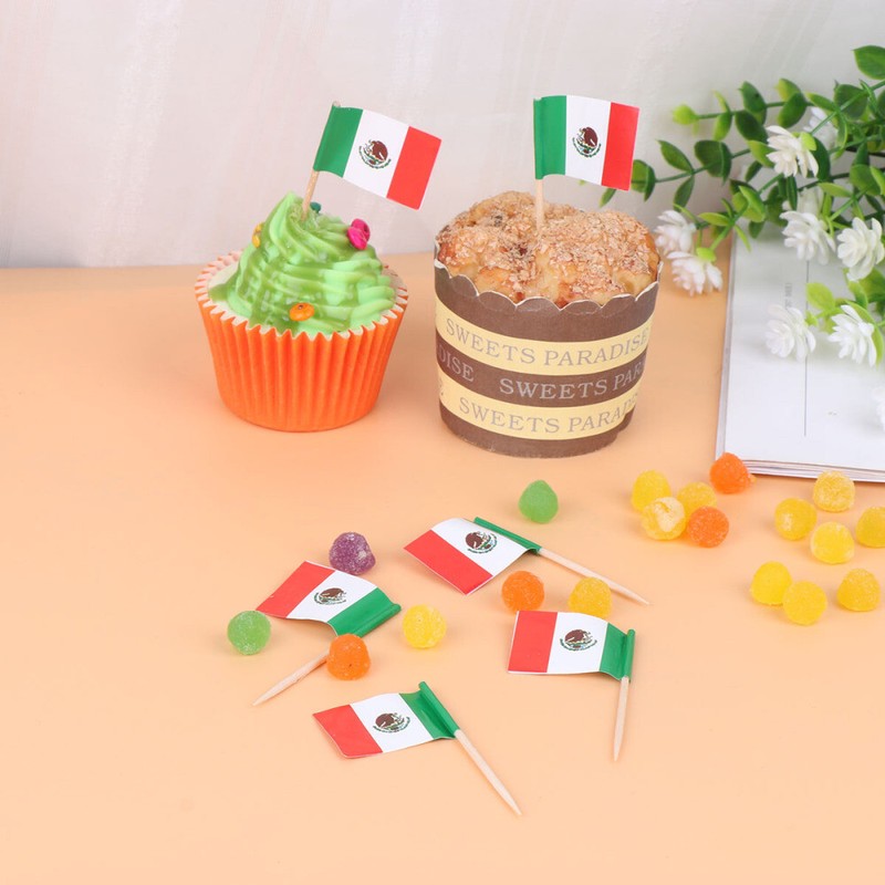Paper Cake Decorations Mexican Flag Picks Mexican Cake Pick Flag gallery