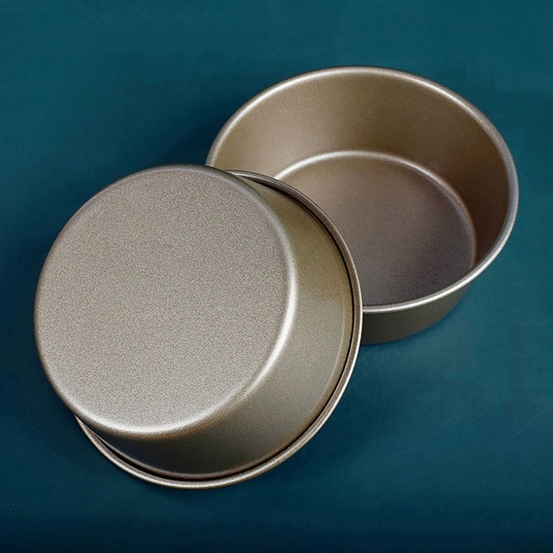 2PCS Burger Mold Gold Non-stick Round Cheese Cupcake Household Baking Tool gallery