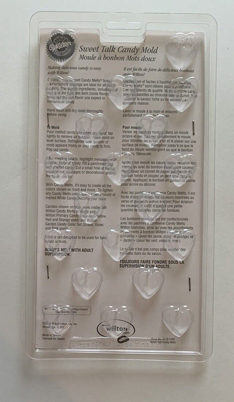 Wilton Candy Mold Valentine Hearts Conversation Be Mine I Love You 2115 - 1435 gallery