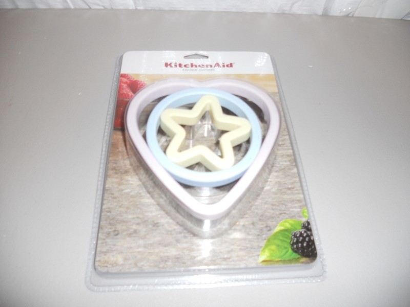 KitchenAid cookie cutters (heart, circle and star) new