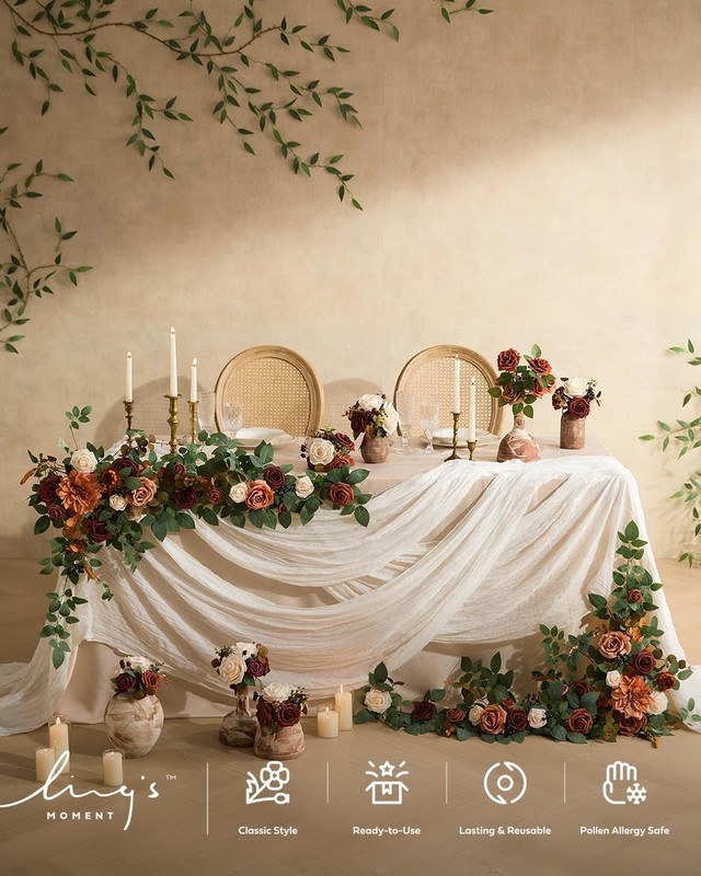 Ling'S Moment Lings Moment Burnt Orange Wedding Centerpieces Flowers Mini gallery