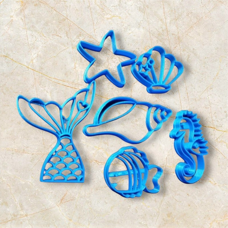 Kit Sea Mermaid Fish.. Snail Cookie Cutter