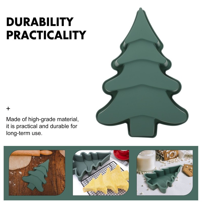 3 Pcs Christmas Tree Silicone Mold Holiday Molds Festive Cake Pan gallery