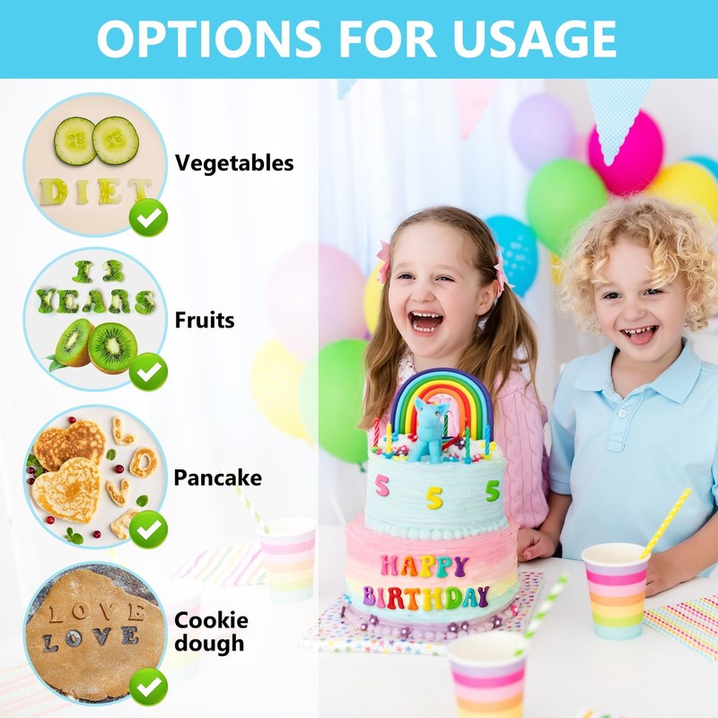 ® 36 pcs Fondant Alphabet Letter Cutters, BPA Free Letter Plunger for Cake Le... gallery
