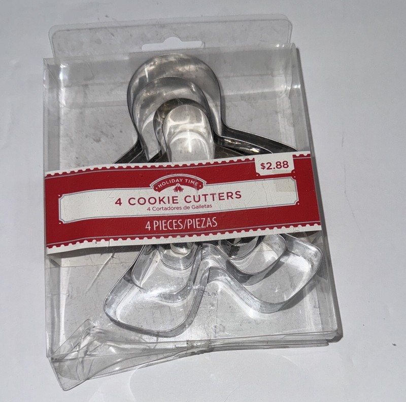 Holiday Time Gingerbread Man Cookie Cutters (4 count)