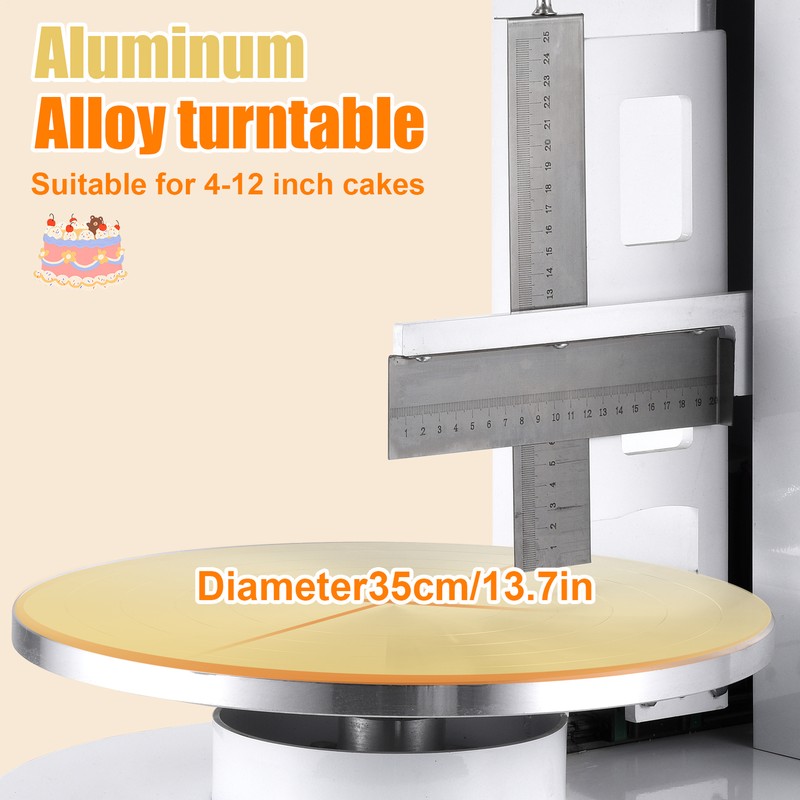 Semi-Auto Electric Cake Decorator w/ Cream/Icing & Scraper for 4-12" Cakes 110V gallery