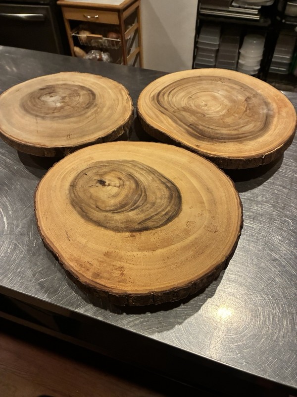 3 Wooden Cake Stand 12" Wide Farmhouse Rustic gallery