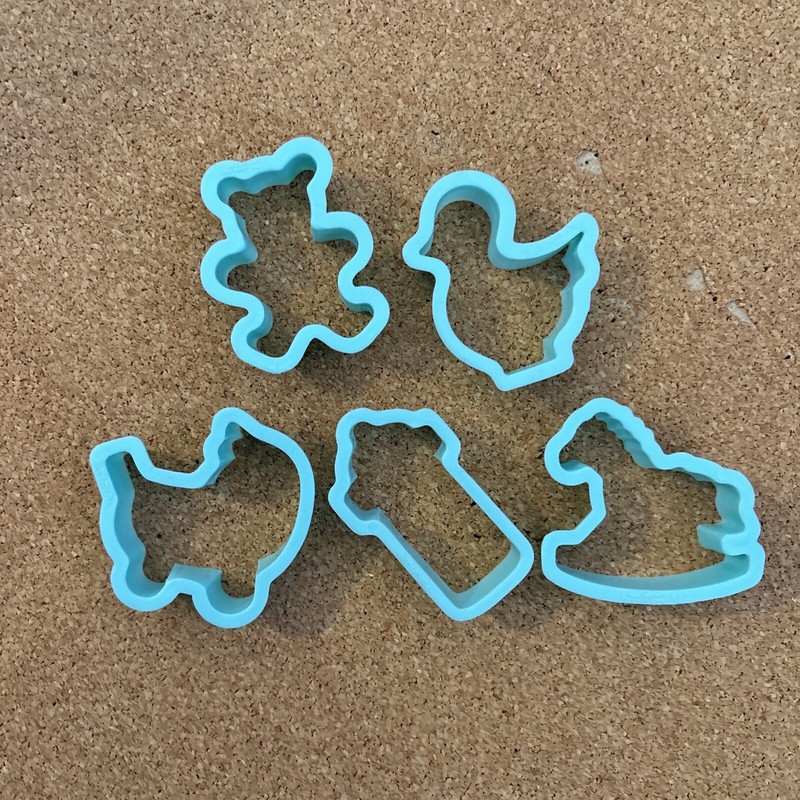 Wilton Bite Size Baby Shower Cookie Cutters Set Of 5 Vintage