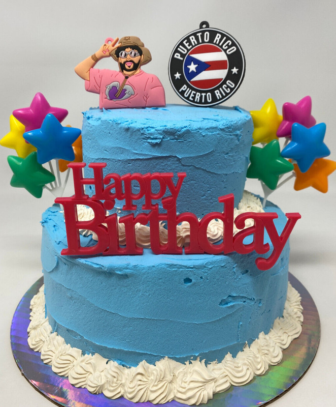 Bad Bunny Puerto Rico Birthday Cake Topper ~ BRAND NEW ~ 2+ Inches Tall gallery