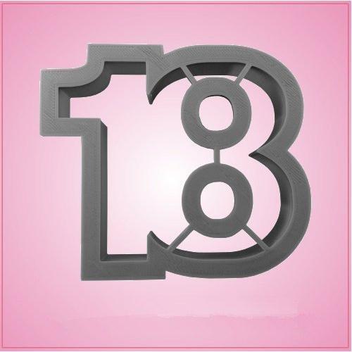Number 18 Cookie Cutter
