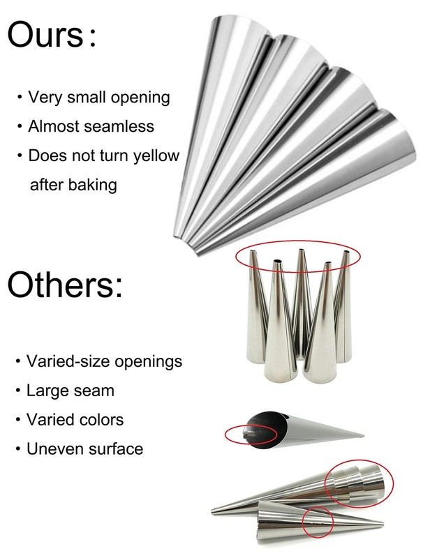 EUICAE Cream Horn Molds 5-inch Large Size Cream Horn Forms Pack of 16 gallery