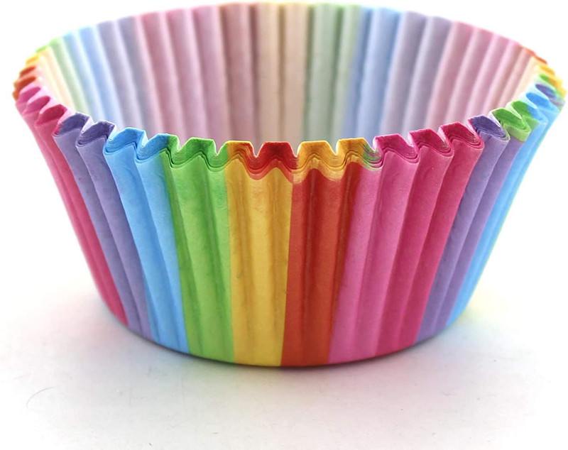 WARMBUY Rainbow Cupcake Papers Baking Cup Liners, 300 Pcs gallery