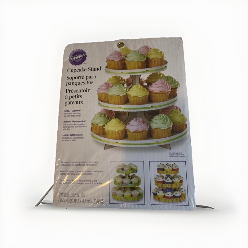 NEW WILTON 3 TIER CUPCAKE STAND DISPLAY HOLDS 24 CUPCAKES