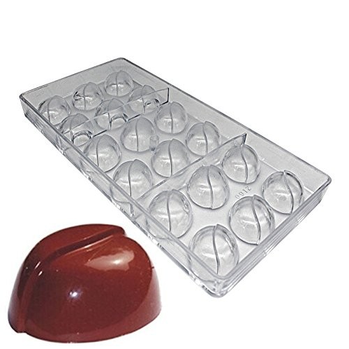 Coffee Bean Shape Polycarbonate Chocolate Bon Bon Mould Truffle Maker 2160