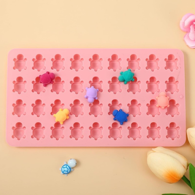 2 Pcs Mini Turtle Silicone Mold For Chocolate Small Candy Gummy Molds Tortoise gallery