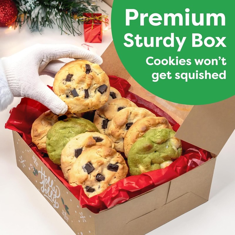 Christmas Cookie Boxes for Gift Giving - 12 Kraft Christmas Cookie Tins gallery