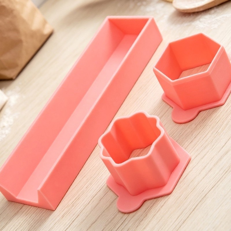 Creative Cake Cookie Cutter Molds Tray Set Hexagon Shape for Home Baking Tool gallery