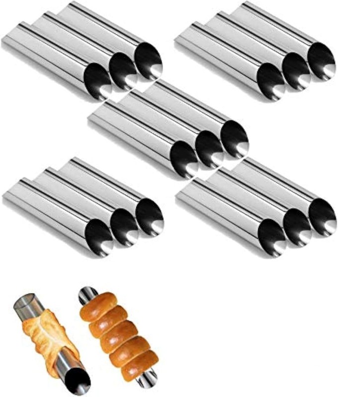 EUICAE Cannoli Tubes, 5 inch Large Stainless Steel Cannoli – Pack of 15