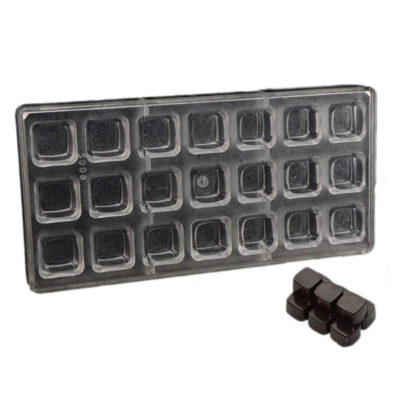 Chocolate Mold Square Polycarbonate Bar Mould Clear Hard Plastic Candy 19302