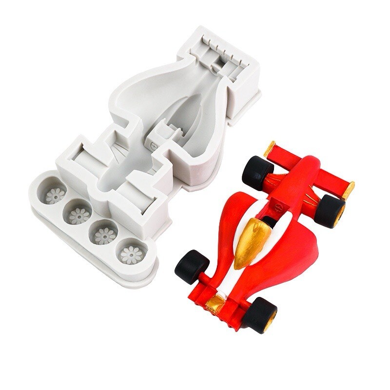 Silicone Racing Car Fondant Chocolate Sugarcraft Candle Soap Mould Clay Resin