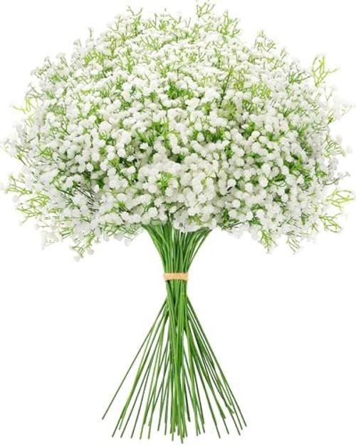 Babys Breath Artificial Flowers, Babys Breath Flowers Artificial Bulk 24 White