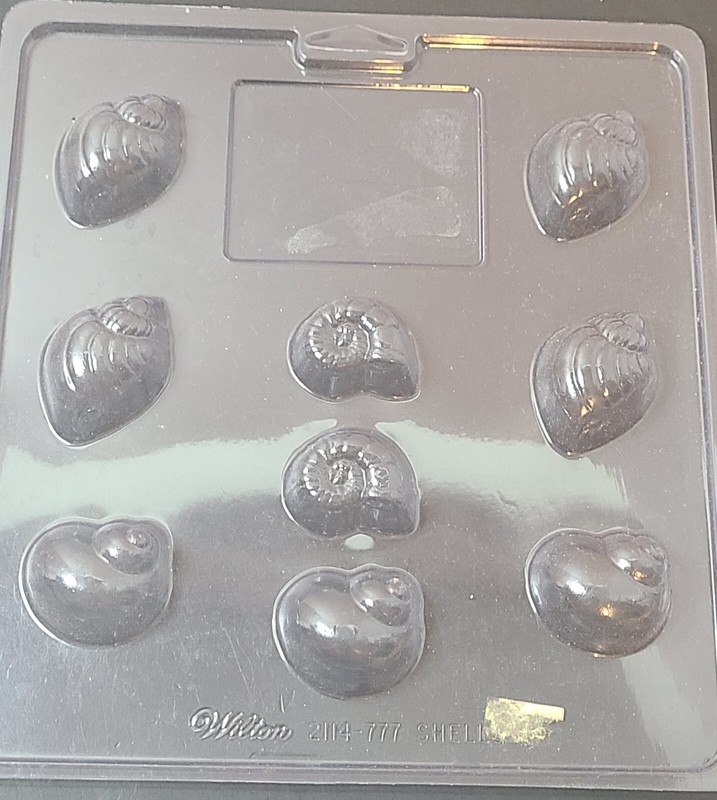 Wilton Chocolate Candy Mold 2114-777 Shells 9 Cavities, 3 Designs