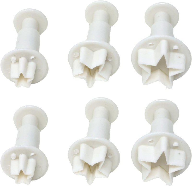 2SET Star Shaped Mini Spring Embossing Mold Star Shaped Gummy Plunger Cutter Coo