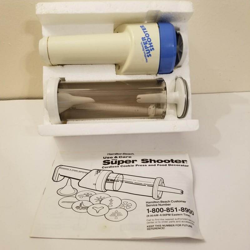 Super Shooter Cordless Cookie Press Hamilton Beach FOR PARTS ONLY! Not working!