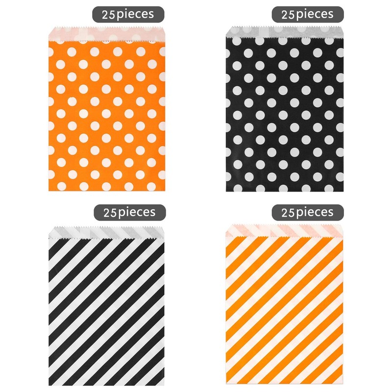 100 pieces Halloween Treat Bags Halloween Party Suppllies Goody Bags Gift Bag... gallery