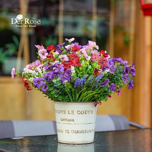 Bundles Artificial Flowers for Outdoors Fake Spring Flowers 24 Multi-color a gallery