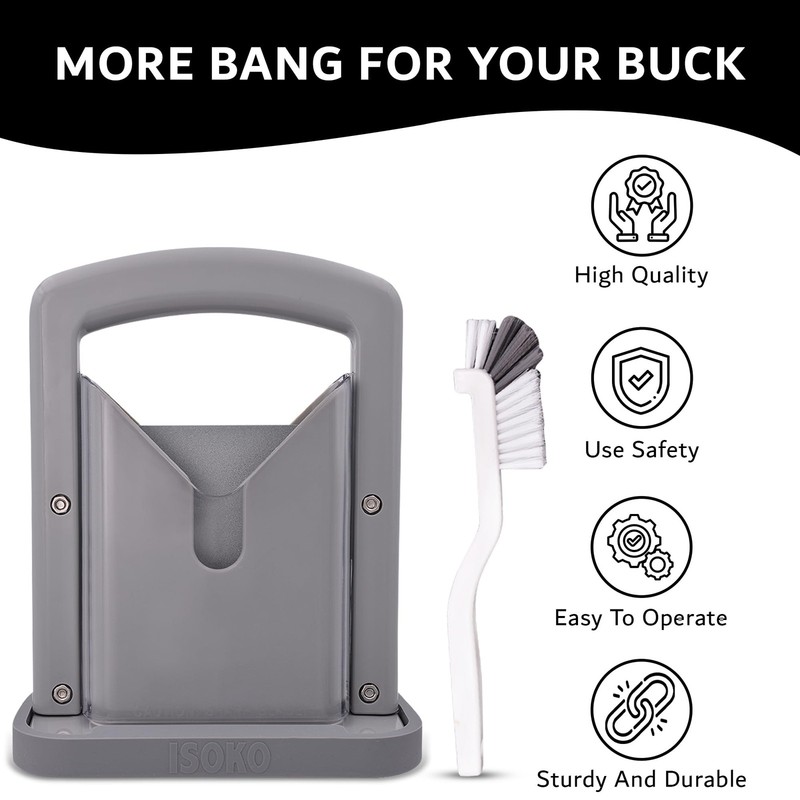 ISOKO Bagel Slicer Premium Stainless Steel Bagel cutter, with Smooth Guillot... gallery