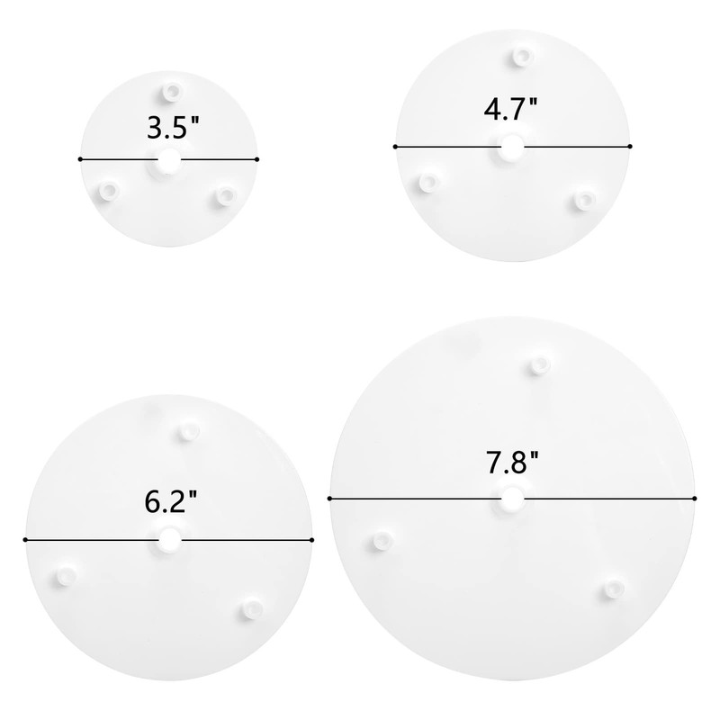 ZEAYEA 24 Pieces Cake Dowel Rods with 8 Separator Plates White gallery