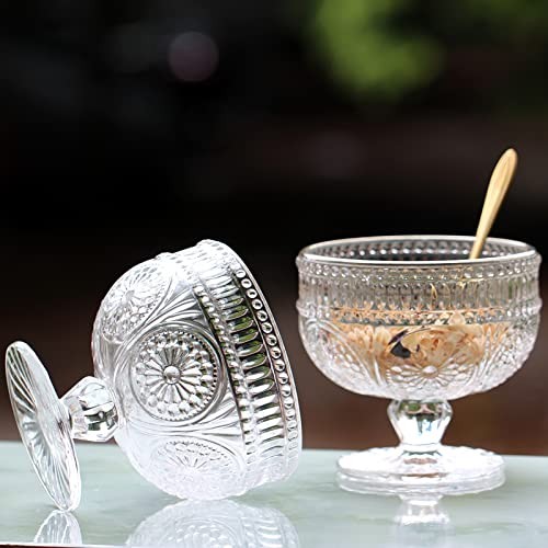 6 Pack Glass Dessert Bowls, 10 oz Mini Trifle Bowls, Glass Serving Bowls for gallery