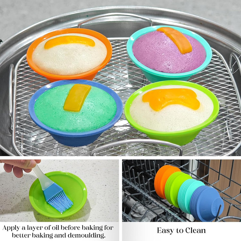 24 Pcs Platinum Silicone Puto Molder Filipino Medium-Size, 2.75" Reusable Puto gallery