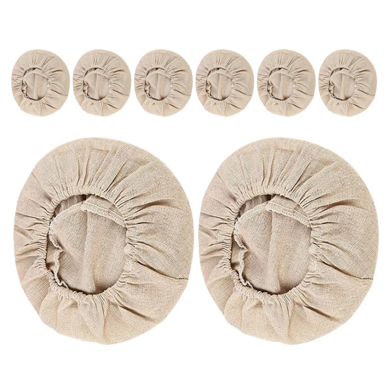 8pcs Bread Proofing Basket Liners: Round Bread Proofing Cover Reusable gallery
